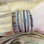 STONES BRACELET IN COPPER AND BLACK TONES
