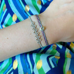 DIAMOND ROSE HANDMADE BRACELET IN PINK AND GREY TONES