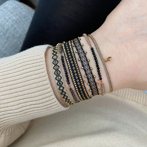GEM BRACELET IN GOLD TONES & SPINEL SEMI-PRECIOUS STONE