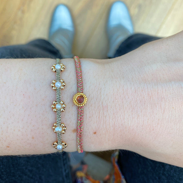 PINK TOURMALINE STONE BRACELET