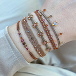 DIAMOND CHARMS HANDMADE BRACELET ON MODEL