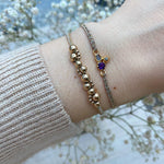 AMETHYST, TOPAZ & DIAMOND BRACELET