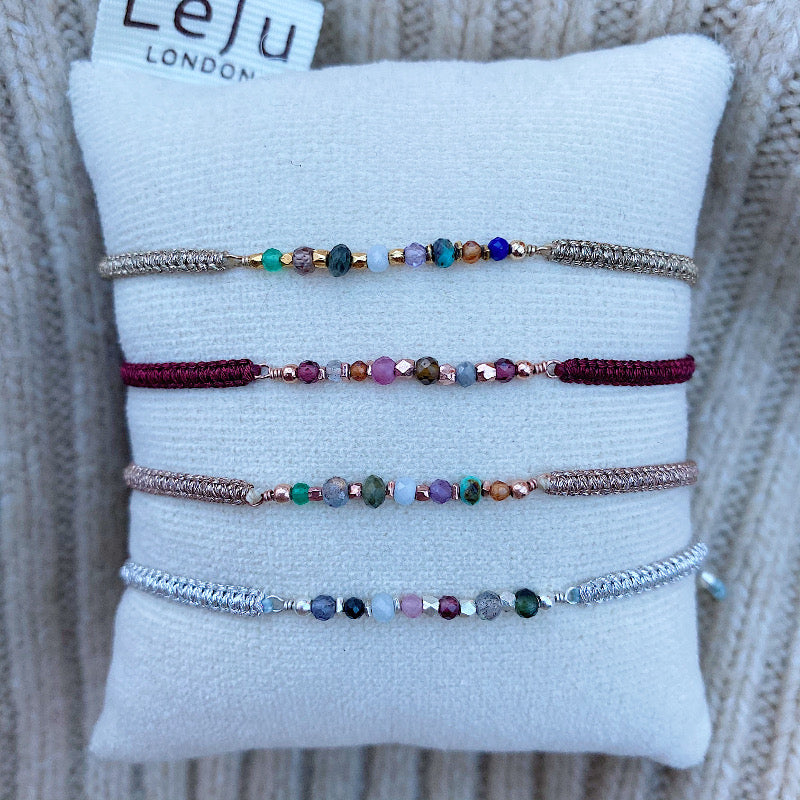 GYPSY BRACELET IN SILVER & SEMI-PRECIOUS STONES