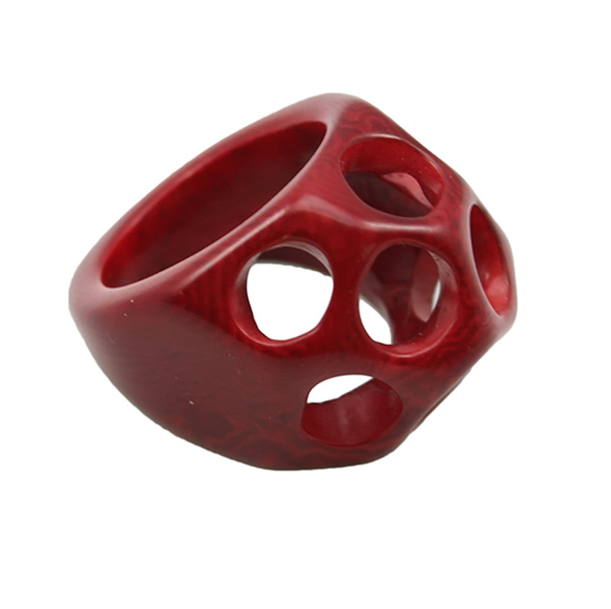 Statement Vegetable Ivory Ring in Red