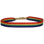 HANDMADE RAINBOW BRACELET IN SHINY GOLD
