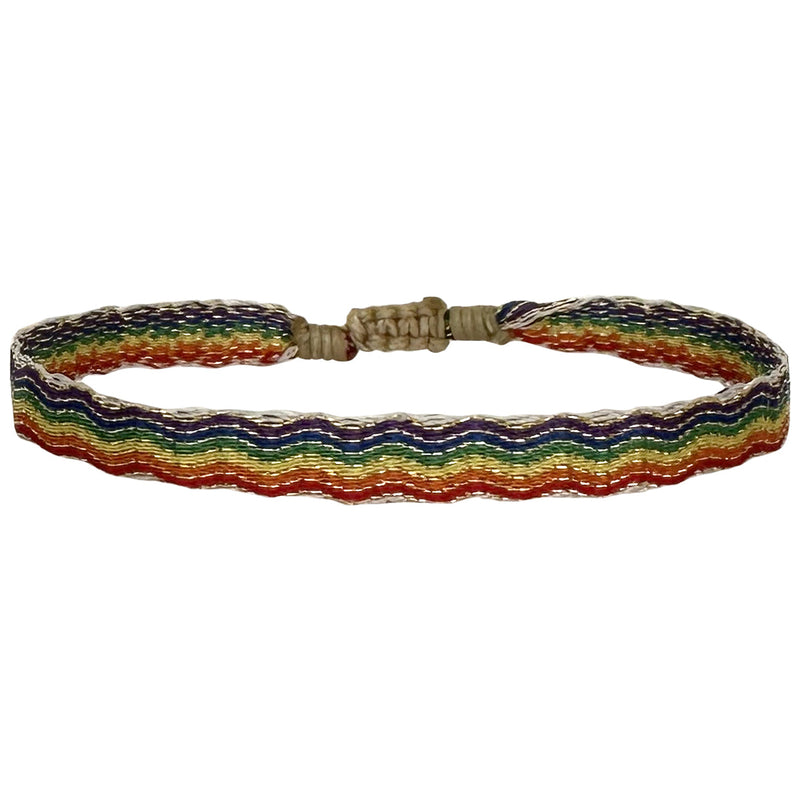 HANDMADE RAINBOW BRACELET IN SHINY GOLD