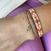 PETITE HANDMADE BRACELET FEATURING LETTER U ZIRCON CHARM