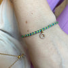 PETITE HANDMADE BRACELET FEATURING LETTER O ZIRCON CHARM