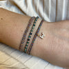 PETITE HANDMADE BRACELET FEATURING LETTER W ZIRCON CHARM