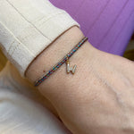 PETITE HANDMADE BRACELET FEATURING LETTER W ZIRCON CHARM