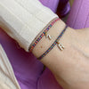 PETITE HANDMADE BRACELET FEATURING LETTER R ZIRCON CHARM