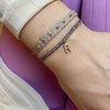 PETITE HANDMADE BRACELET FEATURING LETTER R ZIRCON CHARM
