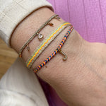 PETITE HANDMADE BRACELET FEATURING LETTER J ZIRCON CHARM