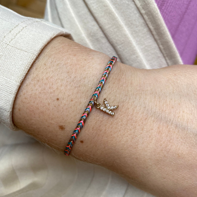 Bracelet with store letter k