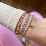 PETITE HANDMADE BRACELET FEATURING LETTER I ZIRCON CHARM