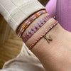 PETITE HANDMADE BRACELET FEATURING LETTER N ZIRCON CHARM