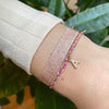 PETITE HANDMADE BRACELET FEATURING LETTER A ZIRCON CHARM