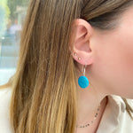 VEGETABLE IVORY EARRINGS IN LIGHT BLUE