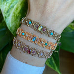 STONEWEB HANDMADE BRACELET FEATURING GREEN TOURMALINE STONE