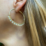 LARGE GOLD KIARA PEARL EARRINGS