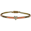 HANDWOVEN HEART BRACELET IN BRIGHT TONES AND SILVER