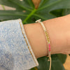 HANDWOVEN HEART BRACELET IN BRIGHT TONES AND SILVER
