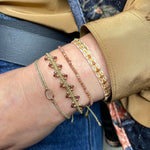 '- Pink tourmaline Stones  - Vermeil faceted beads  - Width 2mm  -Women bracelet  - Adjustable bracelet  -Can be worn in the  water