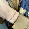'- Pink tourmaline Stones  - Vermeil faceted beads  - Width 2mm  -Women bracelet  - Adjustable bracelet  -Can be worn in the  water