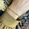 '- Watermelon tourmaline Stones  - Vermeil faceted beads  - Width 2mm  -Women bracelet  - Adjustable bracelet  -Can be worn in the  water