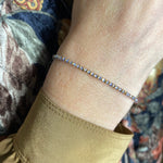 '- Tanzanite Stones  - Vermeil faceted beads  - Width 2mm  -Women bracelet  - Adjustable bracelet  -Can be worn in the  water
