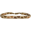 HANDMADE BEADED BRACELET IN NEUTRAL AND COPPER TONES