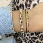 HANDMADE BEADED BRACELET IN NEUTRAL AND COPPER TONES