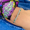 HANDMADE PEACOCK BRACELET IN BLUE AND SILVER TONES