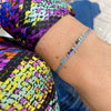 HANDMADE PEACOCK BRACELET IN BLUE AND SILVER TONES