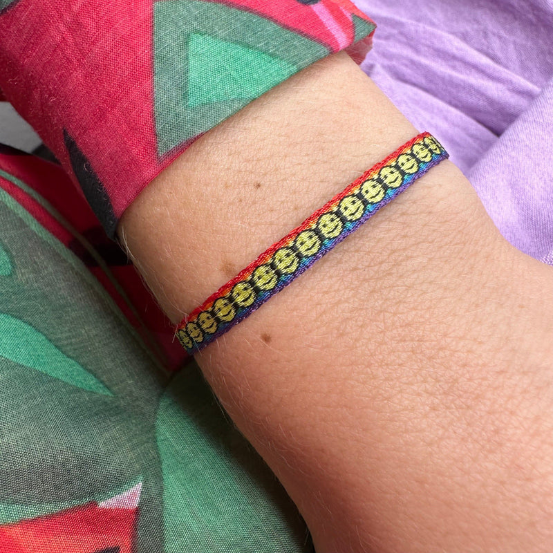 HANDMADE SMILEY RAINBOW BRACELET