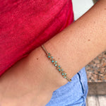 HANDMADE NORA BRACELET IN GOLD WITH TURQUOISE SEMI-PRECIOUS STONES