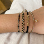 HANDMADE MARA BRACELET FEATURING SPINEL SEMI-PRECIOUS STONES AND GOLD FILLED BEADS
