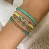 HANDMADE MARA BRACELET WITH TURQUOISE AND ROSE GOLD BEADS