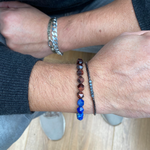 STONE BRACELET IN BROWN AND BLUE TONES FOR HIM