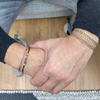 HANDWOVEN PIN BRACELET IN COPPER TONES FOR HIM