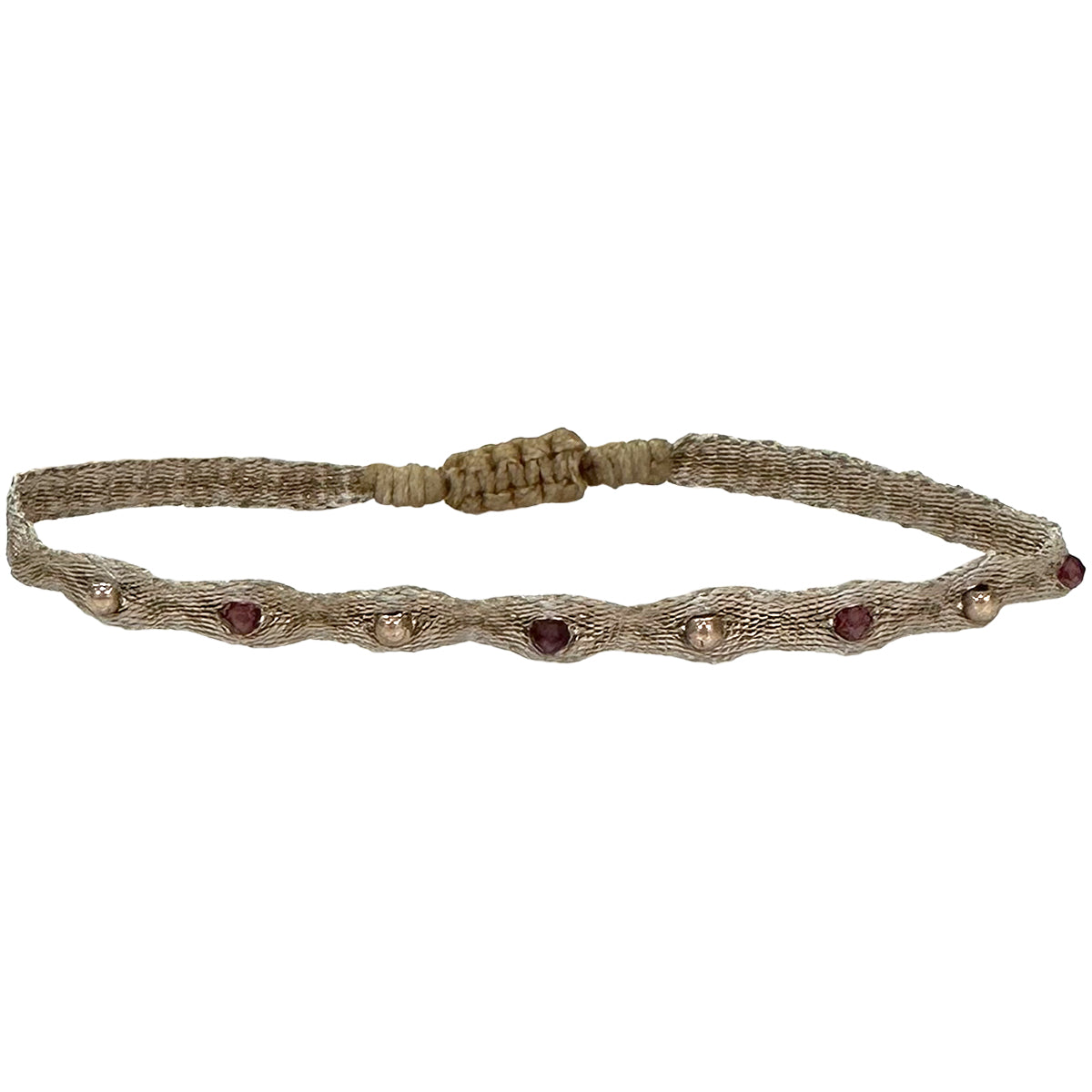 HANDMADE LIMA BRACELET WITH GRANITE STONE AND ROSE GOLD DETAILS