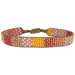 This cool bracelet is handwoven by our team of artisans in Colombia using Japanese glass beads. Simple, colorful and bold, this designs is the perfect companion to your everyday look.  Details:      Women bracelet     Handemade bracelet      Japanese glass beads     Adjustable bracelet     Width 9mm     Can be worn in the water