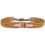 This cool bracelet is handwoven by our team of artisans in Colombia using Japanese glass beads. Simple, colorful and bold, this designs is the perfect companion to your everyday look.  Details:      Women bracelet     Handemade bracelet      Japanese glass beads     Adjustable bracelet     Width 9mm     Can be worn in the water