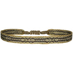 BASIC HANDMADE METALLIC BRACELET IN BLACK AND GOLD TONES