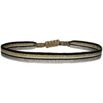 BASIC HANDMADE METALLIC BRACELET IN GOLD, BLACK AND SILVER TONES