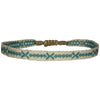BASIC HANDMADE BRACELET IN GREEN AND BEIGE TONES