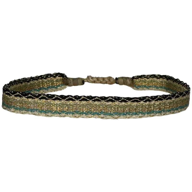 Designed and handwoven to be worn at all times using traditional artisanal handcrafting and techniques that take plenty of time and love  Details:  - Handwoven using Polyester  -Can be worn in the water  - Stainless steel "LeJu London" logo/tag  - Width 5mm
