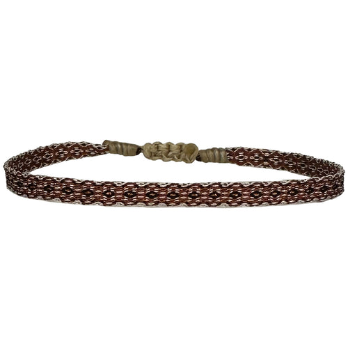 Designed and handwoven to be worn at all times using traditional artisanal handcrafting and techniques that take plenty of time and love  Details:  - Handwoven using Polyester  -Can be worn in the water  - Stainless steel "LeJu London" logo/tag  - Width 3mm