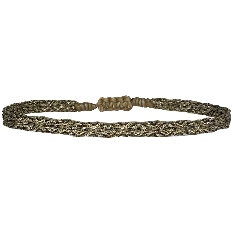 Designed and handwoven to be worn at all times using traditional artisanal handcrafting and techniques that take plenty of time and love  Details:  - Handwoven using Polyester  -Can be worn in the water  - Stainless steel "LeJu London" logo/tag  - Width 3mm
