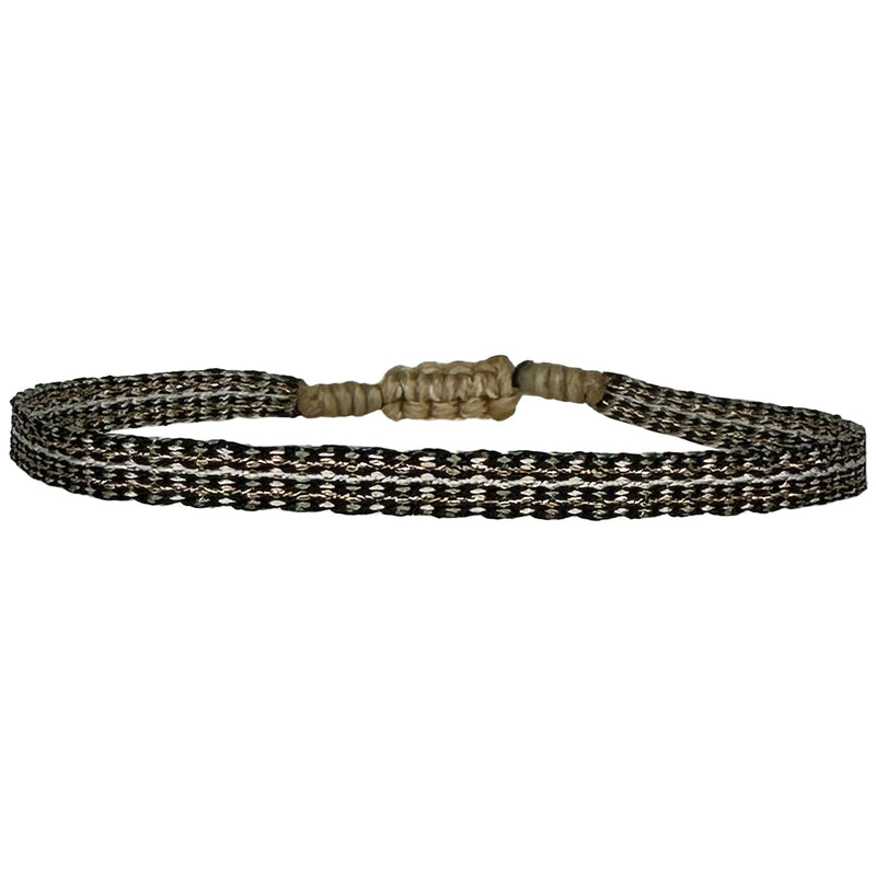Designed and handwoven to be worn at all times using traditional artisanal handcrafting and techniques that take plenty of time and love  Details:  - Handwoven using Polyester  -Can be worn in the water  - Stainless steel "LeJu London" logo/tag  - Width 3mm